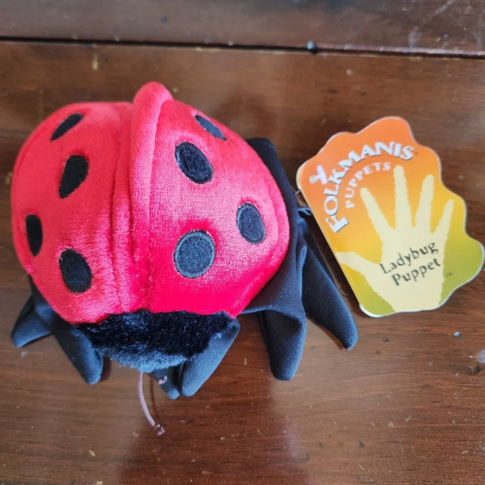 Folkmanis Folktails Ladybug Hand Puppet‎ Glove Storytelling Bug Insect Plush